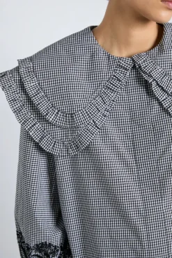 LOIS DOUBLE COLLAR BLOUSE XS