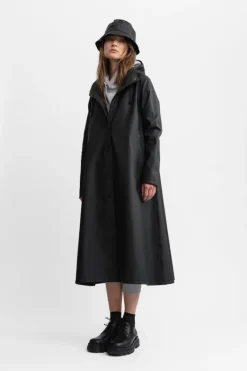 MOSEBACKE RAIN JACKET LONG BLACK