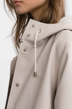 MOSEBACKE RAIN JACKET LONG LIGHT SAND