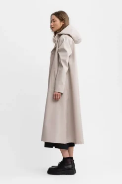 MOSEBACKE RAIN JACKET LONG LIGHT SAND