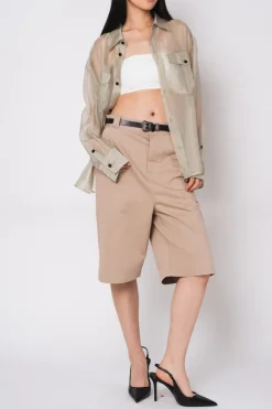 OVERSIZED SHEER SHIRT