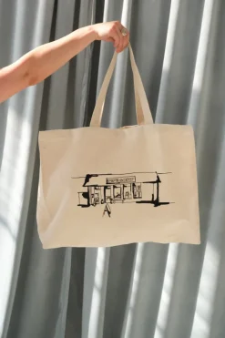 PIPE AND ROW CANVAS TOTE