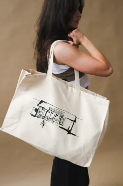 PIPE AND ROW CANVAS TOTE