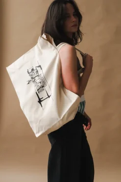PIPE AND ROW CANVAS TOTE