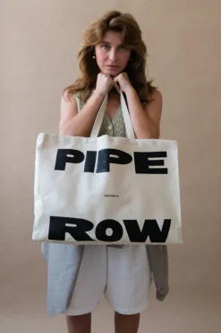 PIPE AND ROW CANVAS TOTE