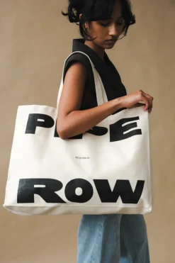 PIPE AND ROW CANVAS TOTE
