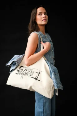 PIPE AND ROW CANVAS TOTE