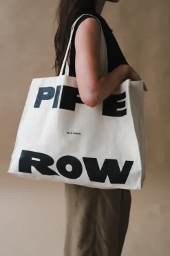 PIPE AND ROW CANVAS TOTE