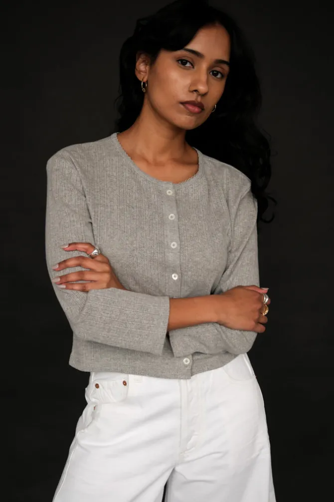 POINTELLE CARDIGAN