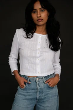 POINTELLE CARDIGAN