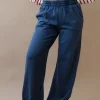 RECYCLED FLEECE WIDE LEG PANT