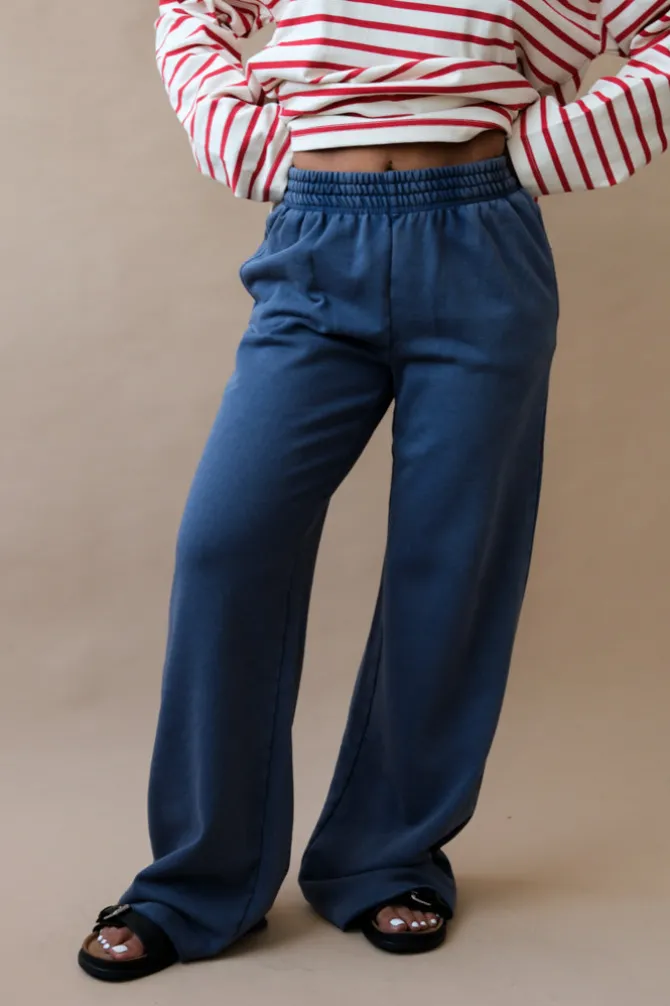 RECYCLED FLEECE WIDE LEG PANT