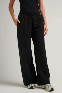 RECYCLED FLEECE WIDE LEG PANT