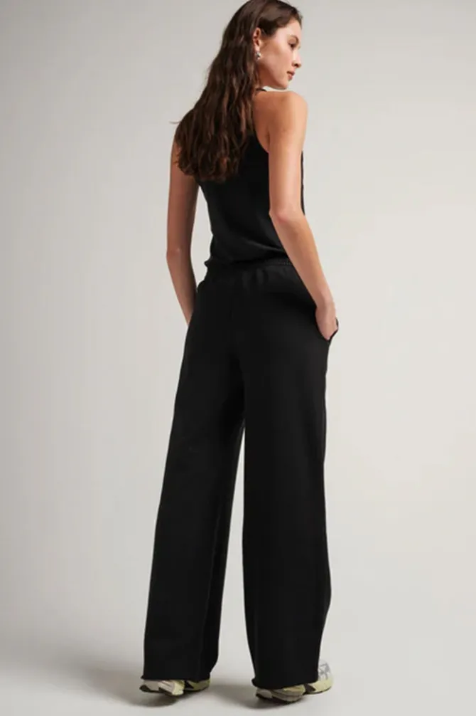 RECYCLED FLEECE WIDE LEG PANT