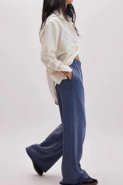 RECYCLED FLEECE WIDE LEG PANT