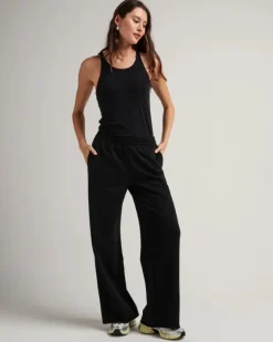 RECYCLED FLEECE WIDE LEG PANT