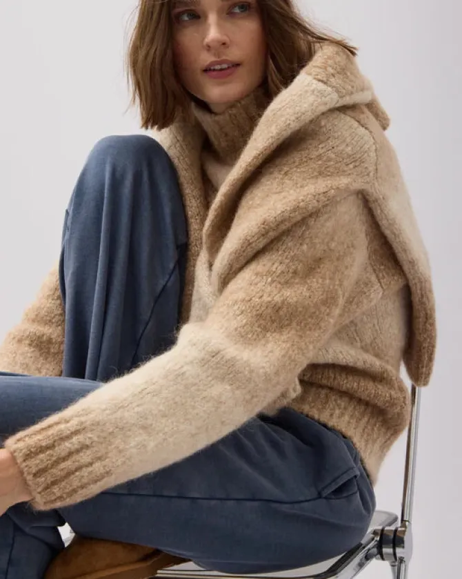 RECYCLED FLEECE WIDE LEG PANT