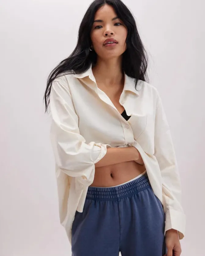 RECYCLED FLEECE WIDE LEG PANT