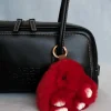 RED LONG EARED BUNNY BAG CHARM