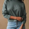RELAXED CROP LONG SLEEVE TEE