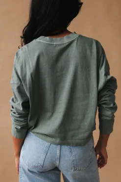 RELAXED CROP LONG SLEEVE TEE