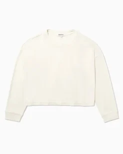RELAXED CROP LONG SLEEVE TEE BONE