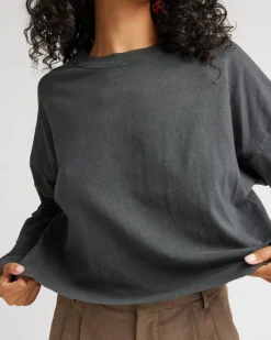 RELAXED CROP LONG SLEEVE TEE