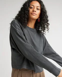 RELAXED CROP LONG SLEEVE TEE