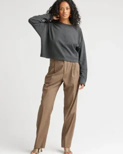RELAXED CROP LONG SLEEVE TEE