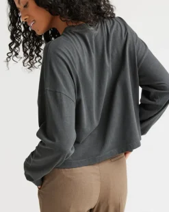 RELAXED CROP LONG SLEEVE TEE