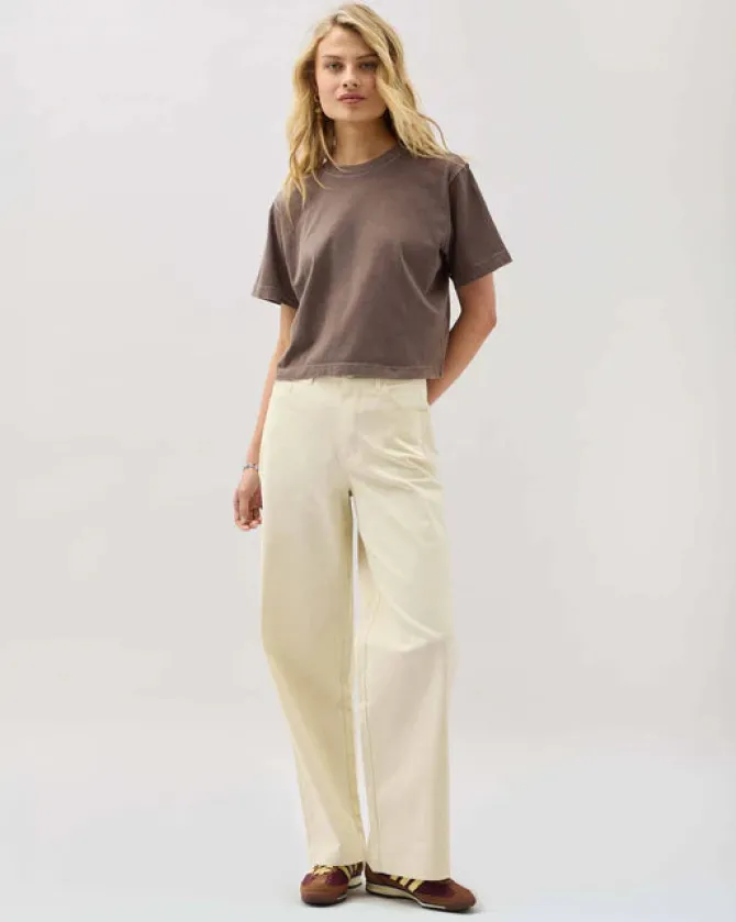 RELAXED SHORT SLEEVE CROP TEE MOLE