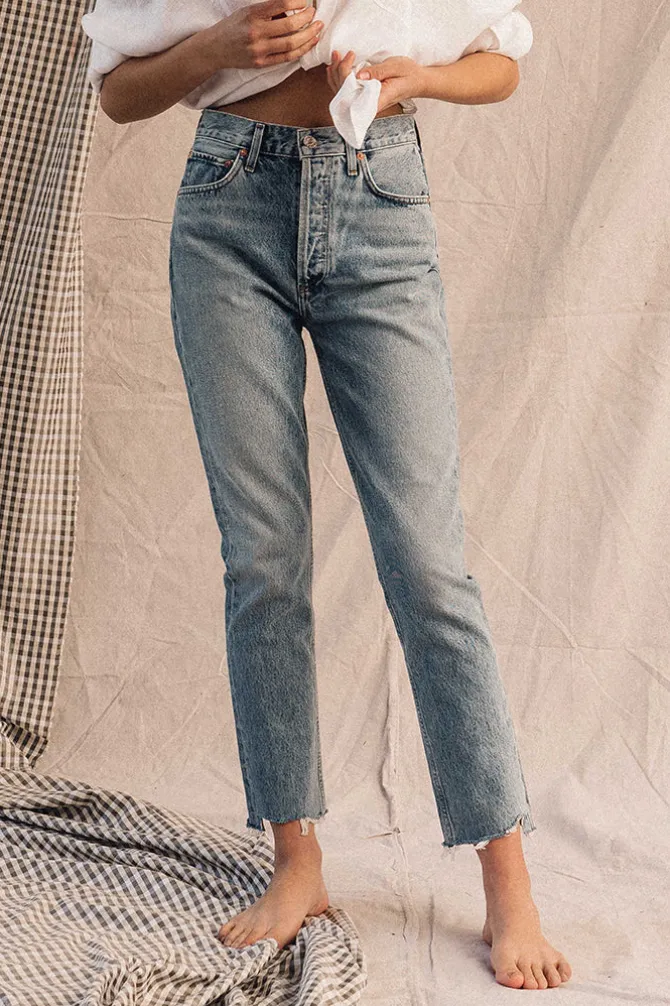 RILEY HI RISE CROP ZEPHYR