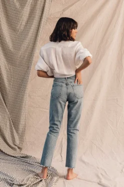 RILEY HI RISE CROP ZEPHYR