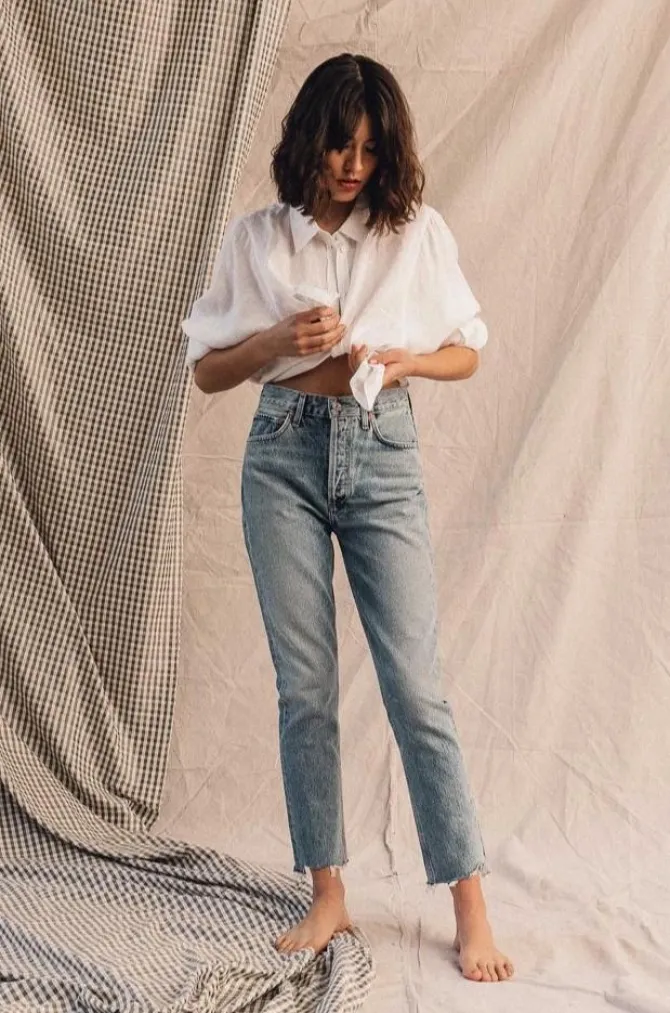 RILEY HI RISE CROP ZEPHYR