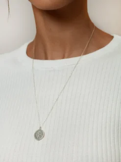 ROSE COIN NECKLACE SILVER