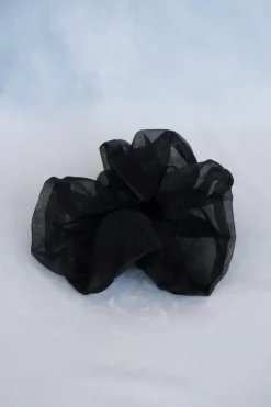 SHEER BLACK SCRUNCHIE