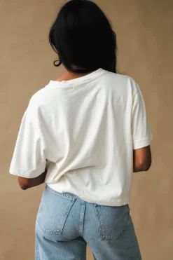 SHORT SLEEVE CROP TEE BONE