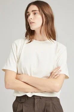 SHORT SLEEVE CROP TEE BONE