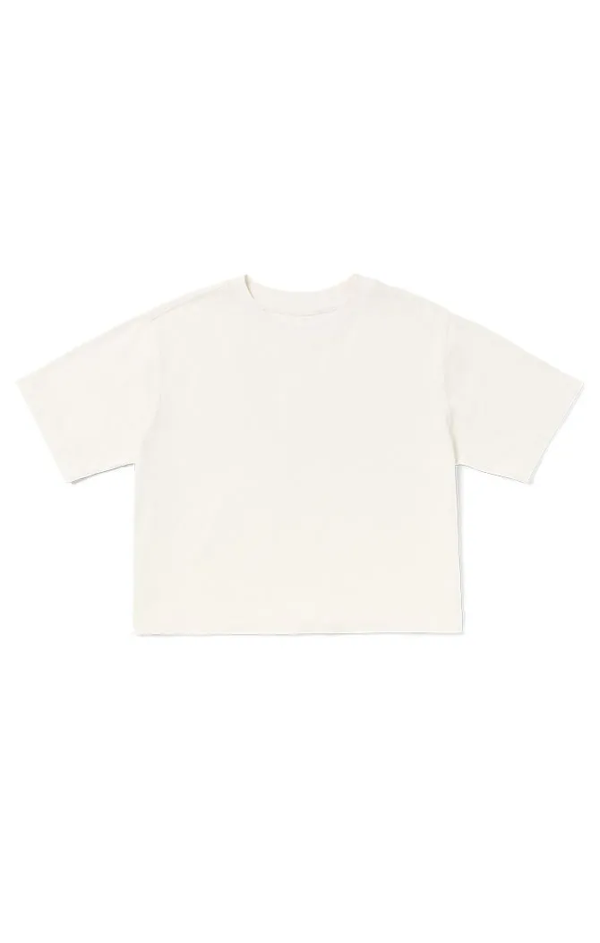 SHORT SLEEVE CROP TEE BONE