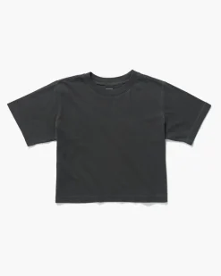 SHORT SLEEVE CROP TEE STRETCH LIMO