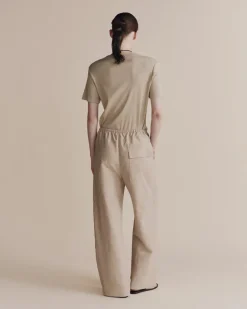 SILK LINEN DRAWSTRING PANTS