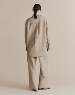 SILK LINEN DRAWSTRING PANTS