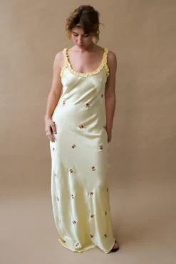 SIMONE SLIP MIDI DRESS