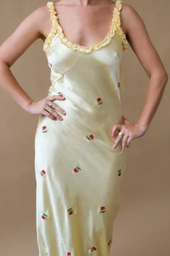 SIMONE SLIP MIDI DRESS