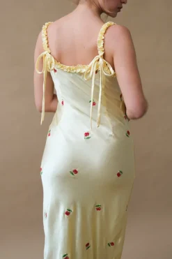 SIMONE SLIP MIDI DRESS