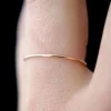 SMOOTH THIN STACKING RING ROSE GOLD