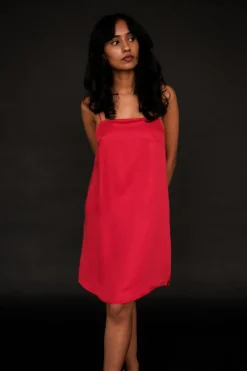 TESSA DRESS TOMATO RED