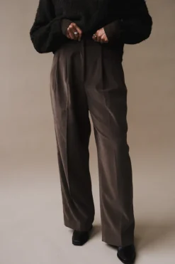 THIN CORDUROY WIDE LEG PANTS