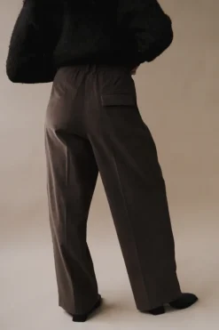 THIN CORDUROY WIDE LEG PANTS