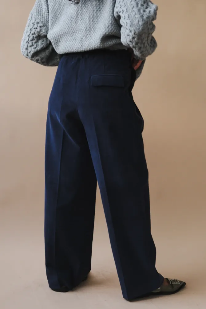 THIN CORDUROY WIDE LEG PANTS